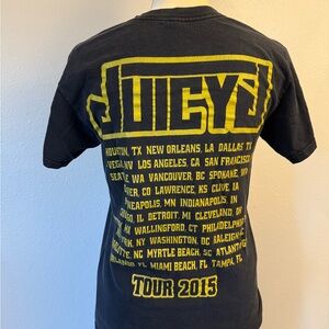 Juicy J Black and Yellow Tour T-Shirt, Women’s Small